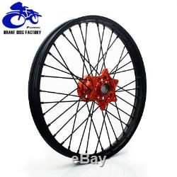 21/19 MX Dirt Spoked Wheel Rim Hub Set KTM EXC SX XC SXF 125 250 350 450 525 530