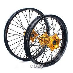 21 19 MX Spoked Wheel Rim Set For Suzuki RMZ250 07-21 RMZ450 05-21 RMZ 250 450