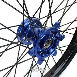 21 19 Offroad Front Rear Wheel Rim Blue Hub for YAMAHA YZ450F YZ250F 2014-2021