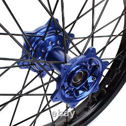 21 19 Offroad Front Rear Wheel Rim Blue Hub for YAMAHA YZ450F YZ250F 2014-2021