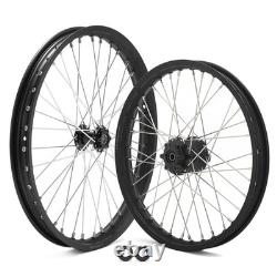 21/19 Spoked Black Front Rear Wheels Rims Hubs Set For Talaria Sting E-Bike