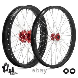 21/19 Spoked Front Rear Wheels Rims Red Hubs For Beta Explorer For Apollo RFN