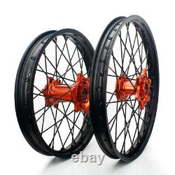 21/19 Spoked Wheel Rim Hub Set FOR KTM EXC SX XC SXF 250 350 450 525 530 2003-19