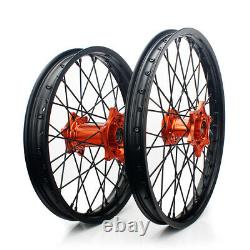 21/19 Spoked Wheel Rim Hub Set FOR KTM EXC SX XC SXF 250 350 450 525 530 2003-19