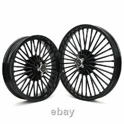 21 2.15 Front 16 3.5 Rear Fat Spoke Tubless Wheels Rims Set for Dyna Softail