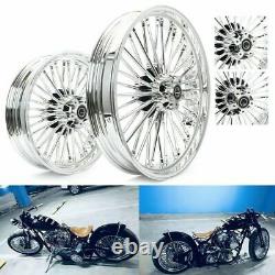 21 3.5 Front 16 3.5 Rear Fat Spoke Wheels for Harley Dyna Softail Touring