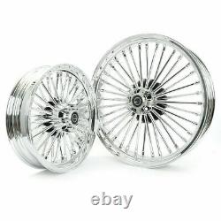 21 3.5 Front 16 3.5 Rear Fat Spoke Wheels for Harley Dyna Softail Touring