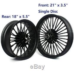 21 Front+ 18 Rear Cast Wheels Single Disc Fat Spokes Dyna Low Rider FXDWG FXD