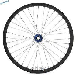 21 Front 18 Rear Spoked Wheels Black Rims Blue Hubs Set for Talaria Sting MX