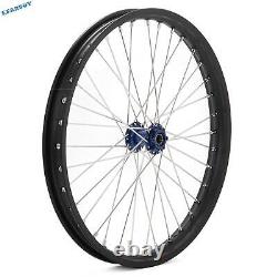 21 Front 18 Rear Spoked Wheels Black Rims Blue Hubs Set for Talaria Sting MX