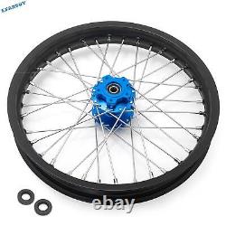 21 Front 18 Rear Spoked Wheels Black Rims Blue Hubs Set for Talaria Sting MX