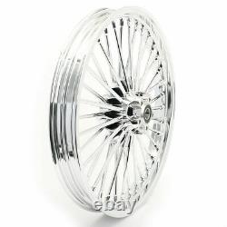 21 x 18 Front Rear Cast Wheels Rim 36 Fat Spokes Dyna FXDL Softail FLSTC