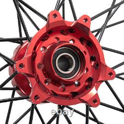 21x1.6 18x2.15 Front Rear Spoke Wheels Red Hubs Black Rims for SUR-RON Storm Bee