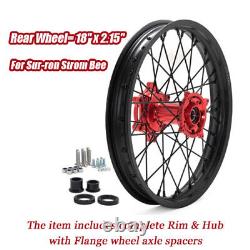 21x1.6 + 18x2.15 Front Rear Spoke Wheels Rims Set for Surron Strom Bee Dirt Bike