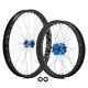 21x1.6 & 18x2.15 Front Rear Spoked Wheels Blue Hubs Black Rims For Talaria Sting