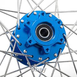 21x1.6 & 18x2.15 Front Rear Spoked Wheels Blue Hubs Black Rims For Talaria Sting