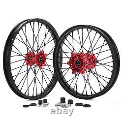 21x1.6 18x2.15 Front Rear Spoked Wheels Rims for SUR-RON Storm Bee Red CNC Hubs