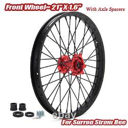 21x1.6 18x2.15 Spoke Front & Rear Wheels Rims Hubs for Sur-Ron Storm Bee E-Bike