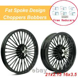 21x2.15 16x3.5 Fat Spoke Wheels Rims Set for Harley Softail FLSTC FLSTN Choppers