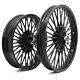21x2,15 18x3.5 Black Front Rear Spokes Wheels Set For Harley Dyna Sportster