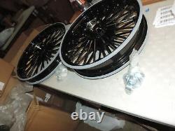 21x2.15 18x3.5 Fat Spoke Chopper Wheels Single Disc for Harley Softail Heritage