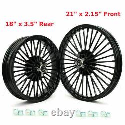 21x2.15 18x3.5 Fat Spoke Wheels Rim Single Disc for Harley Dyna Street Bob FXDB