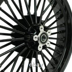 21x2.15 & 18x3.5 Fat Spoke Wheels Rims for Harley Dyna Street Bob FXDB Choppers