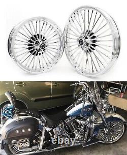 21x2.15 18x3.5 Fat Spoke Wheels Rims for Harley Softail Fatboy Deluxe 08-17