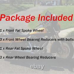 21x2.15 18x3.5 Fat Spoke Wheels for Harley Dyna Street Bob Fat Bob Low Rider SD