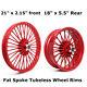 21x2.15 18x5.5 Fat Spoke Wheels Rims For Harley Dyna Wide Glide 08-17 Fxdwg Red