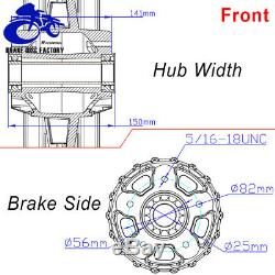 21x3.5 & 16x3.5 Fat Spoke Front Rear Tubeless Wheel Rim Softail Dyna Black
