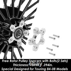 21x3.5 16x3.5 Fat Spoke Front Rear Wheels Rims for Harley Touring Bagger 00-07