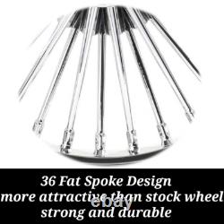 21x3.5 16x3.5 Fat Spoke Front Rear Wheels Rims for Harley Touring Bagger 00-07