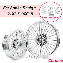 21x3.5 16x3.5 Fat Spoke Wheel Set for Harley Heritage Softail Deuce Deluxe FLSTN