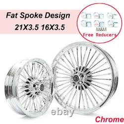 21x3.5 16x3.5 Fat Spoke Wheels for Harley Softail Heritage FLSTC Deuce Deluxe