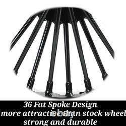 21x3.5 16x3.5 Fat Spoke Wheels for Harley Touring Bagger Electra Glide FLH 00-07
