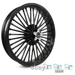 21x3.5 16x3.5 Fat Spoke Wheels for Harley Touring Bagger Electra Glide FLH 84-08