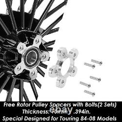 21x3.5 16x3.5 Fat Spoke Wheels for Harley Touring Road Street Glide Bagger 00-07