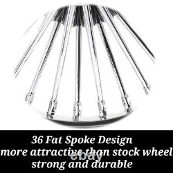 21x3.5 16x3.5 Fat Spoke Wheels for Harley Touring Road Street Glide Bagger 00-07