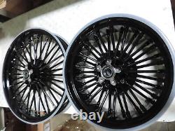 21x3.5 16x5.5 36 Fat Spoke Wheels Rims sET for Harley Dyna Wide Glide 2006-2017