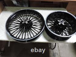 21x3.5 16x5.5 36 Fat Spoke Wheels Rims sET for Harley Dyna Wide Glide 2006-2017
