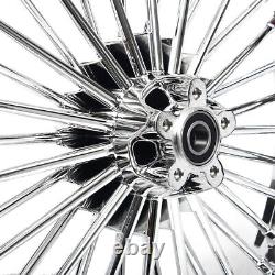 21x3.5 16x5.5 Fat Spoke Wheels Rims Set for Harley Dyna Wide Glide FXDWG Chrome