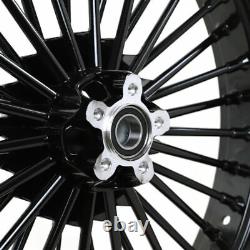 21x3.5 18x3.5 36 Fat Spoke Wheels For Harley Softail Fatboy Heritage Deluxe FXST