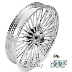 21x3.5 18x3.5 36 Fat Spoke Wheels Set for Harley Softail Fatboy FLSTF 2008-17