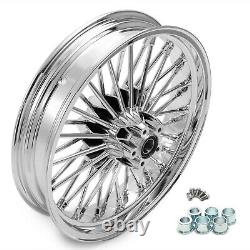 21x3.5 18x3.5 36 Fat Spoke Wheels Set for Harley Softail Fatboy FLSTF 2008-17