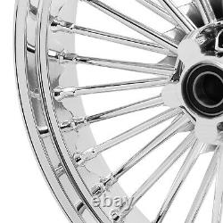21x3.5 18x3.5 36 Fat Spoke Wheels Set for Harley Softail Fatboy FLSTF 2008-17