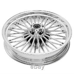 21x3.5 18x3.5 Chrome Fat Spoke Tubeless Cast Wheels Rim Set For Dyna Softail