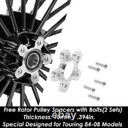 21x3.5 18x3.5 Fat Spoke Touring Bagger Wheels for Harley Road King Glide 00-07