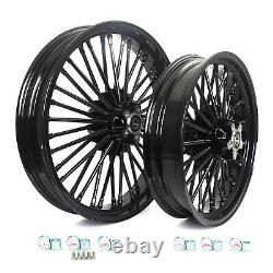 21x3.5 18x3.5 Fat Spoke Wheel Rims Set for Harley Touring Bagger Road King Glide