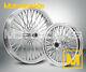 21x3.5 18x3.5 Fat Spoke Wheel Set 52 Stainless For Harley Softail Front Rear Set